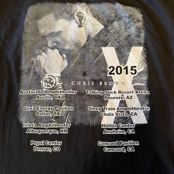 Chris Brown 2015 “ One Hell of a Nite” band tour. Size large in black never worn - Picture 4 of 7